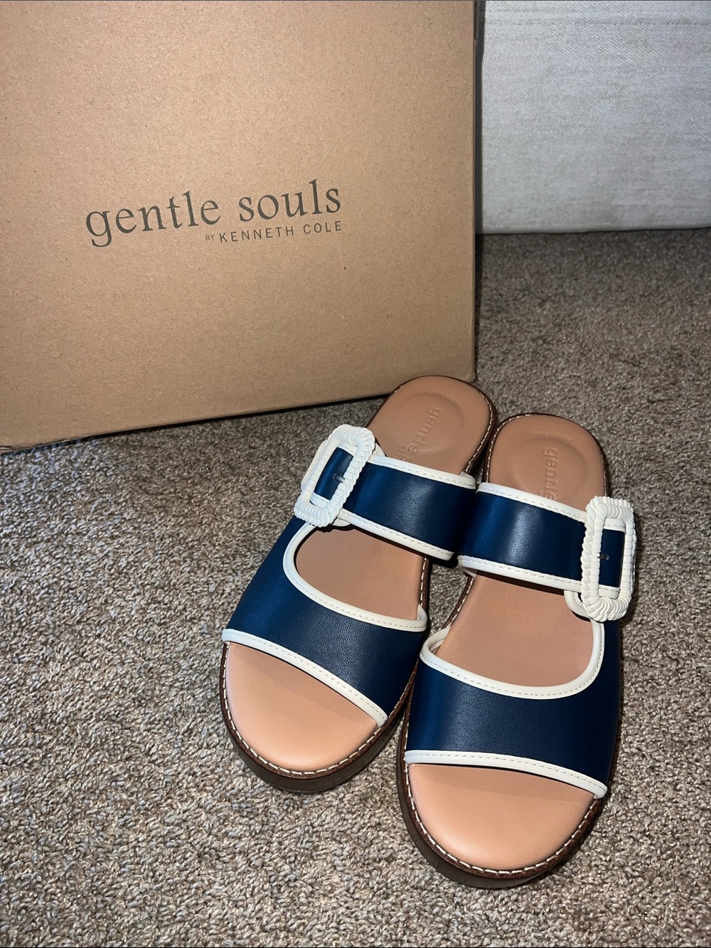 Gentle Souls Navy Vadylin Sandal
